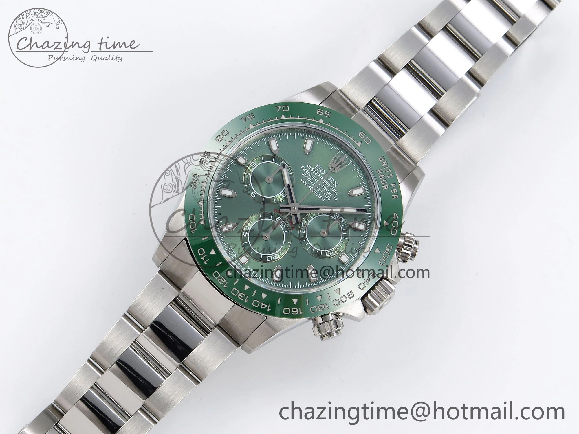 Daytona Green Ceramic Noob Best Edition Green Dial on SS Oyster Bracelet SA4130
