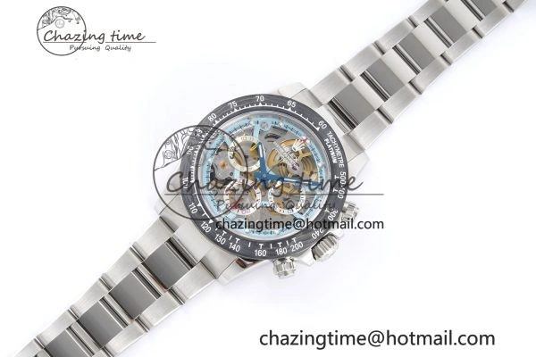 Daytona Montoya SONIC Best Edition Carbon Bezel Skeleton Dial on SS Oyster Bracelet SA4130