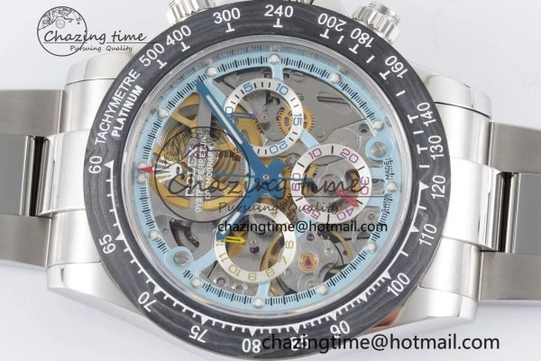 Daytona Montoya SONIC Best Edition Carbon Bezel Skeleton Dial on SS Oyster Bracelet SA4130