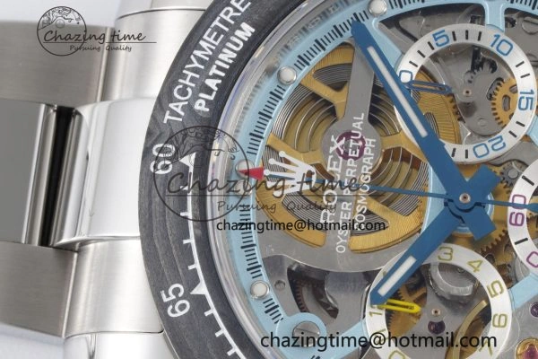 Daytona Montoya SONIC Best Edition Carbon Bezel Skeleton Dial on SS Oyster Bracelet SA4130