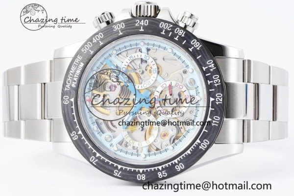 Daytona Montoya SONIC Best Edition Carbon Bezel Skeleton Dial on SS Oyster Bracelet SA4130