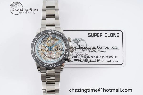 Daytona Montoya SONIC Best Edition Carbon Bezel Skeleton Dial on SS Oyster Bracelet SA4130