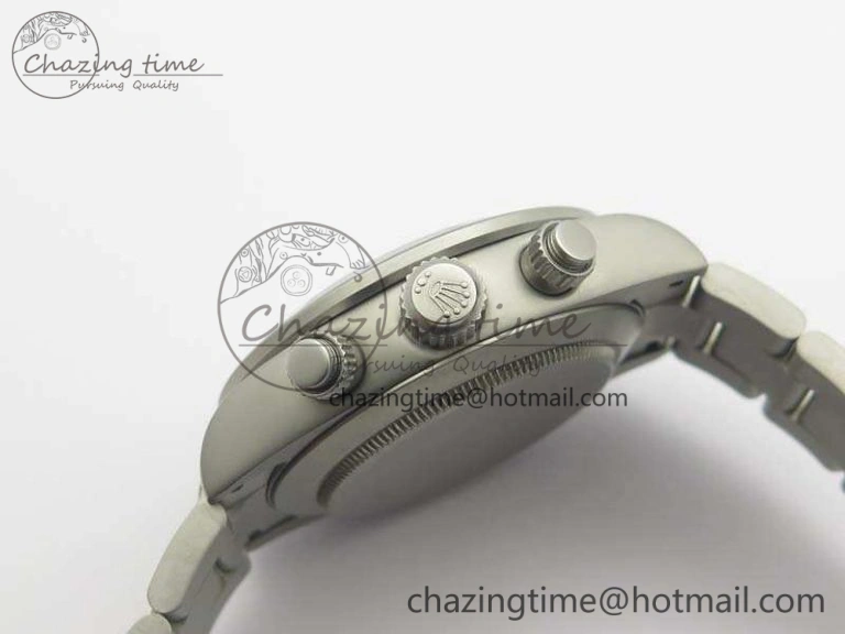 Daytona Newman Sandblasted SS White Black Dial On SS Bracelet A7750