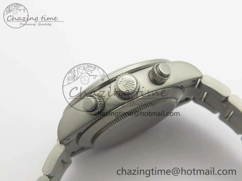 Daytona Newman Sandblasted SS White Black Dial On SS Bracelet A7750