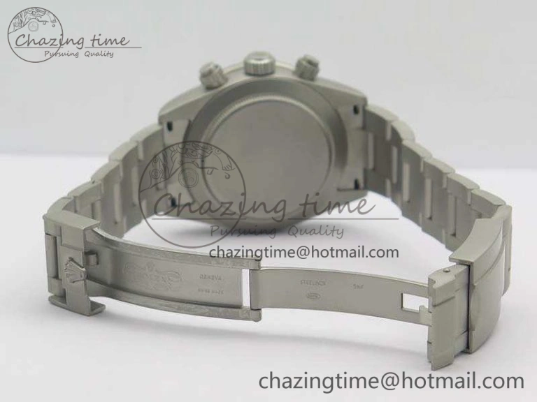 Daytona Newman Sandblasted SS White Black Dial On SS Bracelet A7750