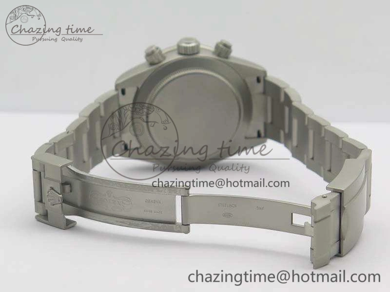 Daytona Newman Sandblasted SS White Black Dial On SS Bracelet A7750