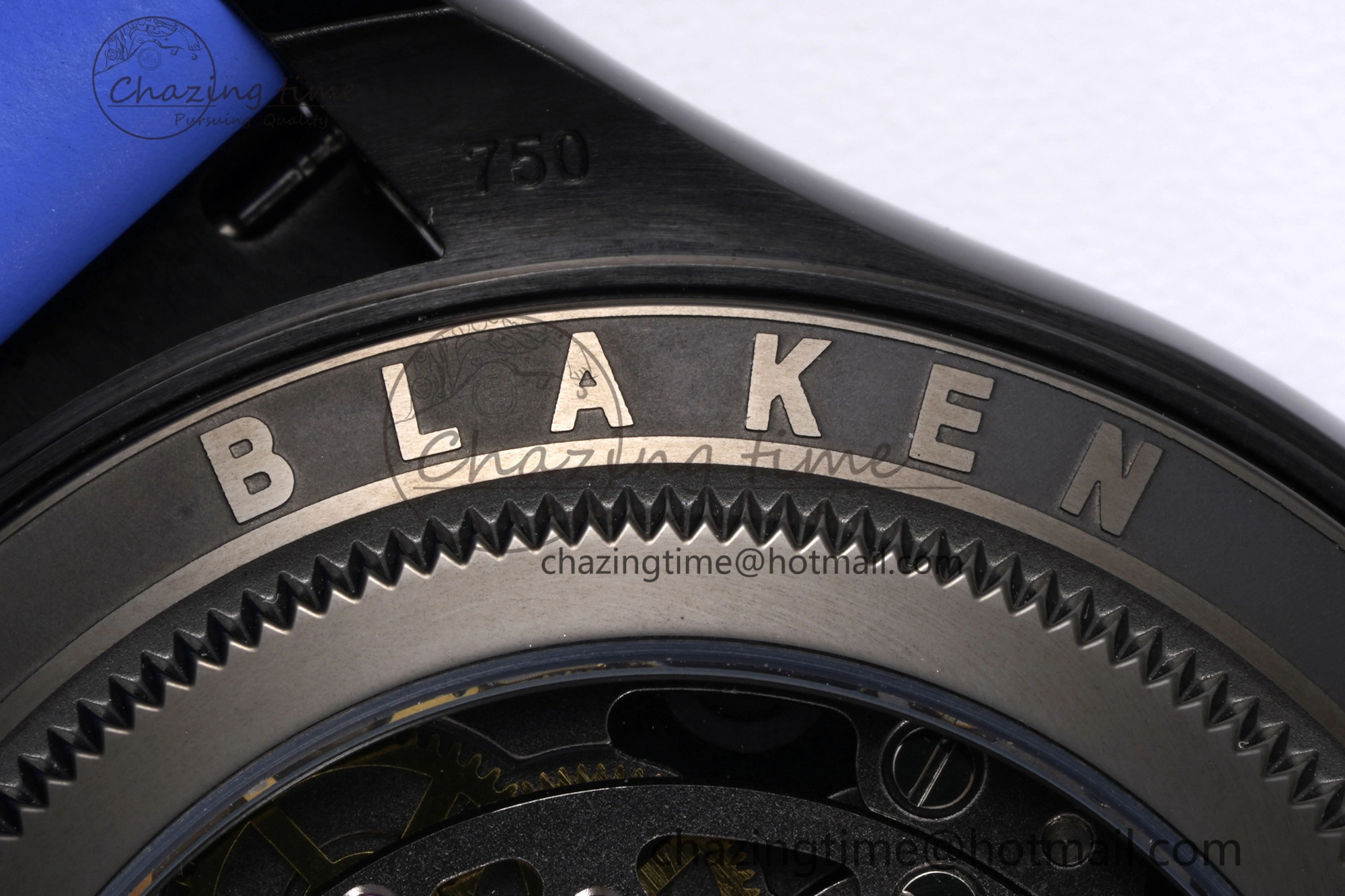 Daytona PVD Carbon Bezel GETF Best Edition Skeleton Blue Dial on Blue Rubber Strap SA4130