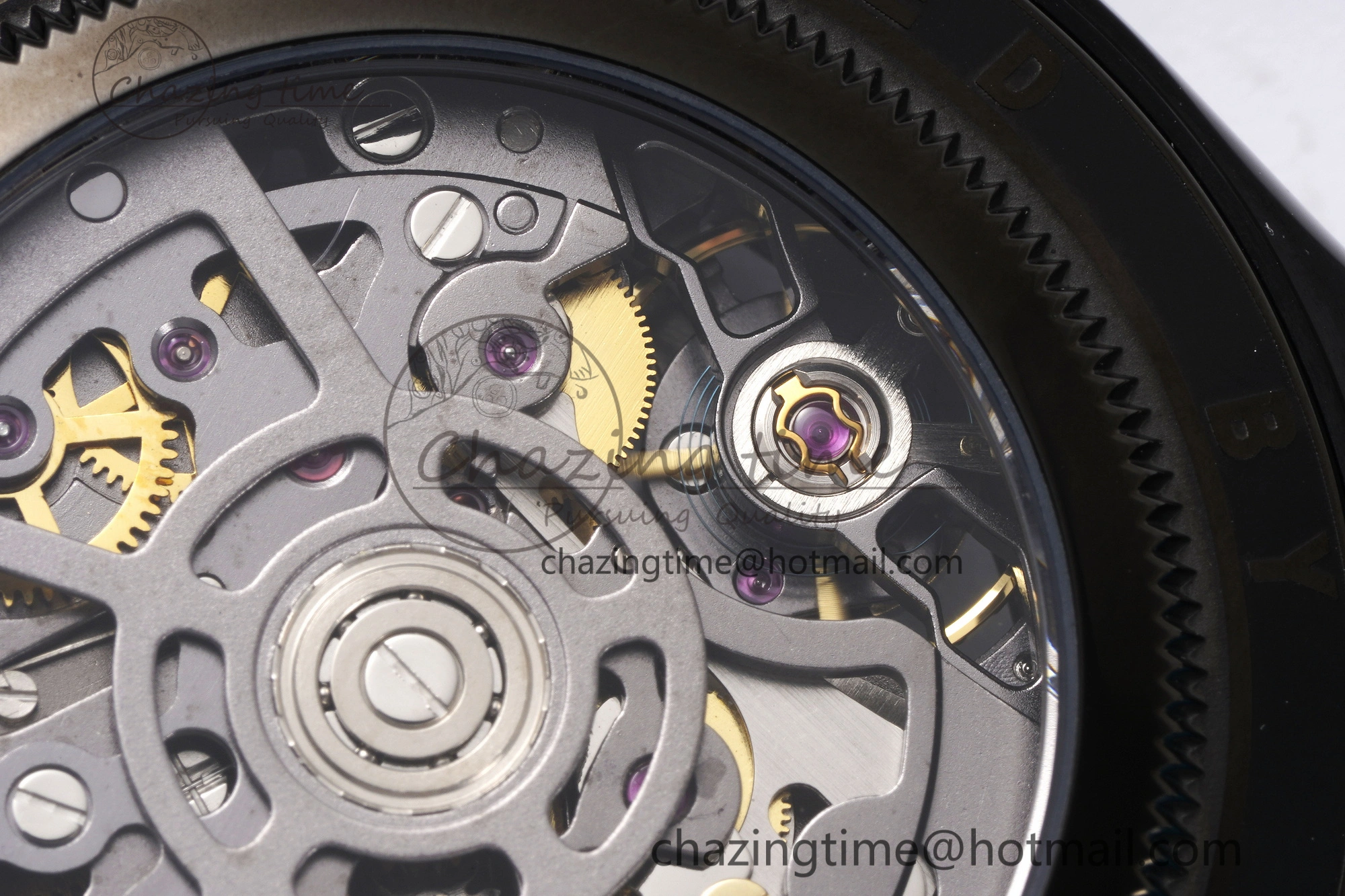 Daytona PVD Carbon Bezel GETF Best Edition Skeleton Red Dial on Red Rubber Strap SA4130