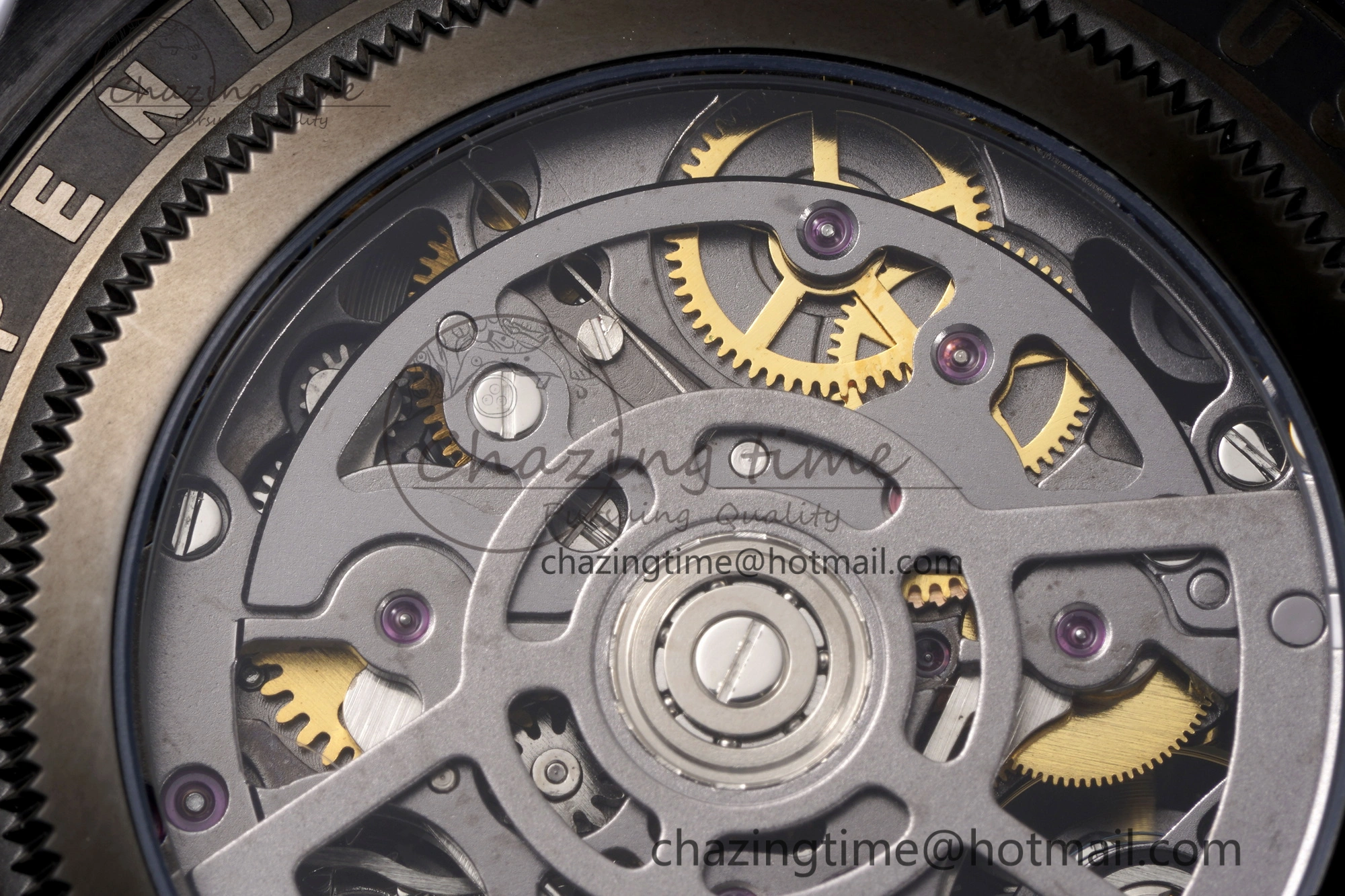 Daytona PVD Carbon Bezel GETF Best Edition Skeleton Red Dial on Red Rubber Strap SA4130