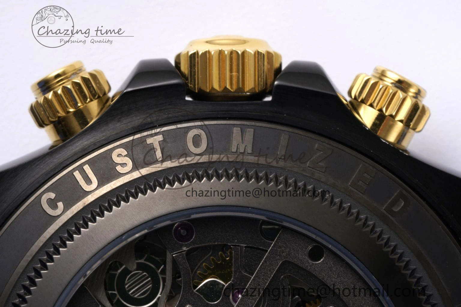 Daytona PVD Carbon Bezel GETF Best Edition Skeleton Red Dial on Red Rubber Strap SA4130