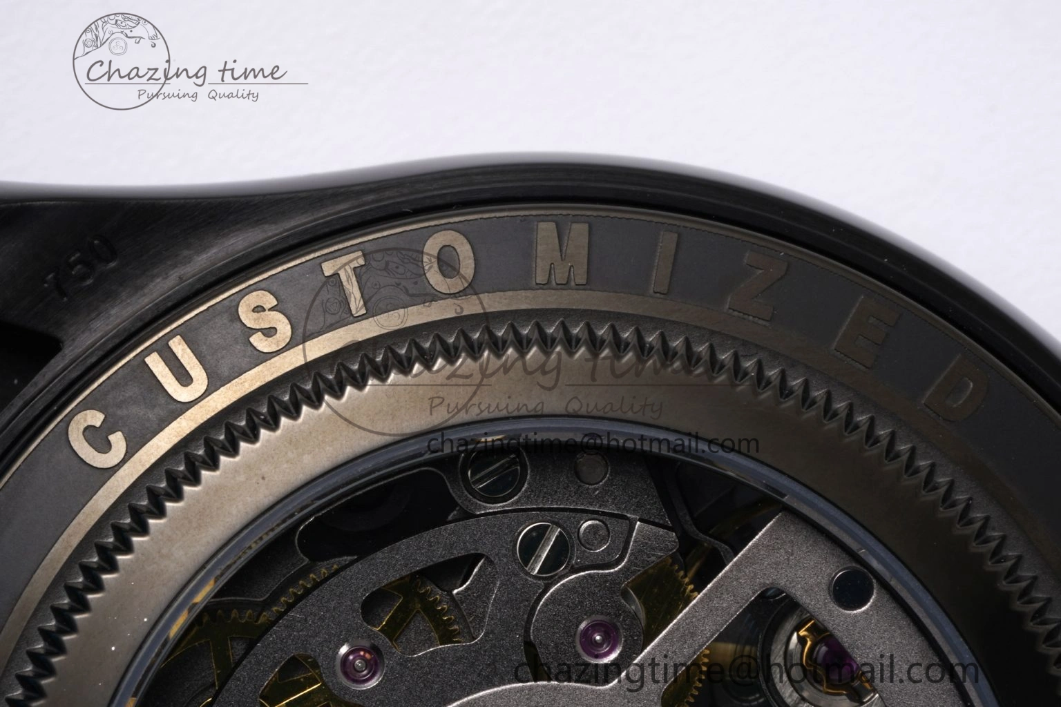 Daytona PVD Ceramic Bezel GETF Best Edition Skeleton Cyan Dial on Cyan Rubber Strap SA4130