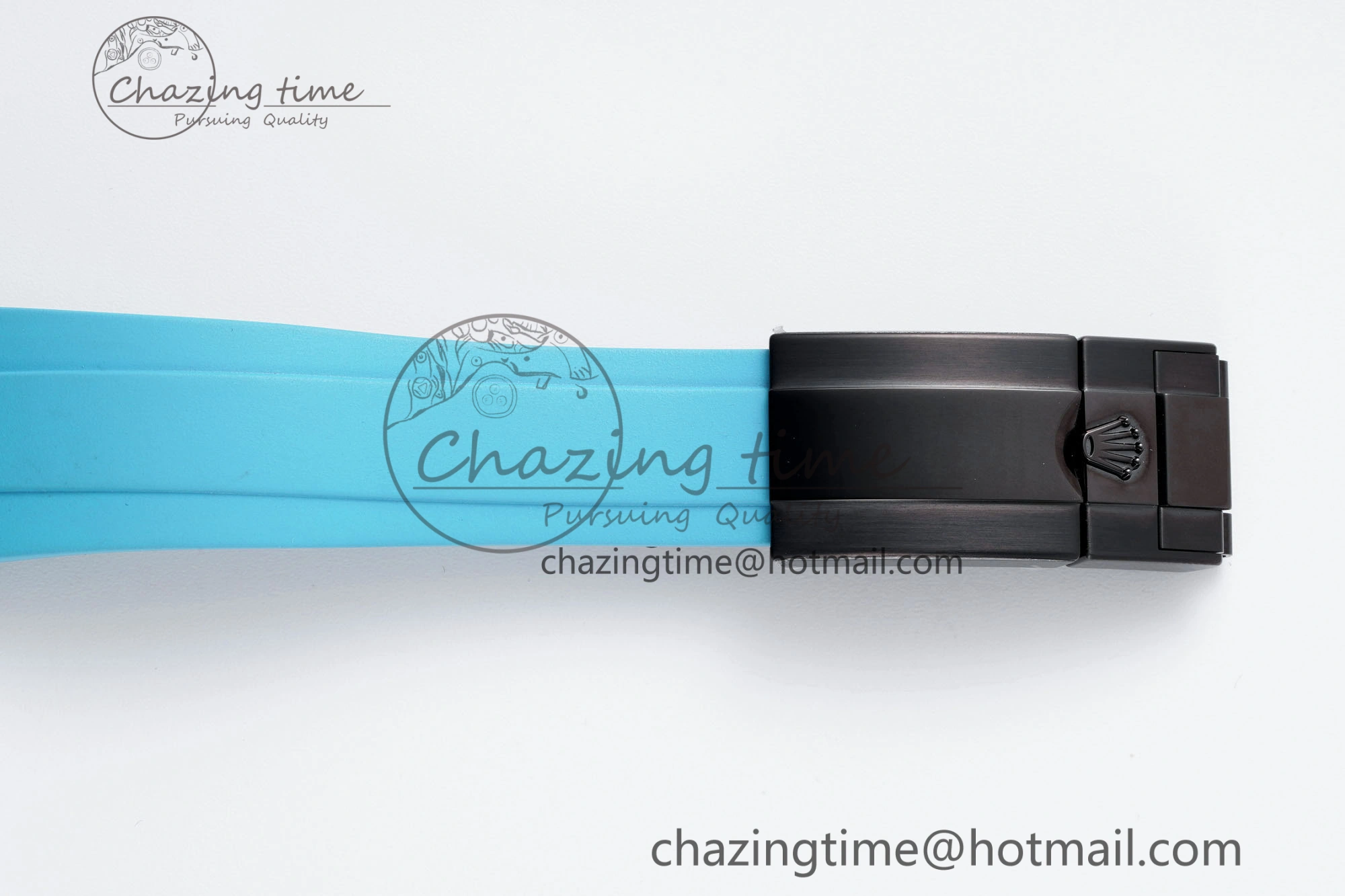 Daytona PVD Ceramic Bezel GETF Best Edition Skeleton Cyan Dial on Cyan Rubber Strap SA4130