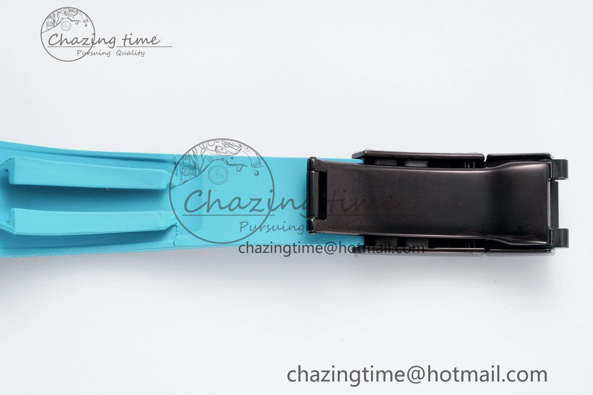Daytona PVD Ceramic Bezel GETF Best Edition Skeleton Cyan Dial on Cyan Rubber Strap SA4130