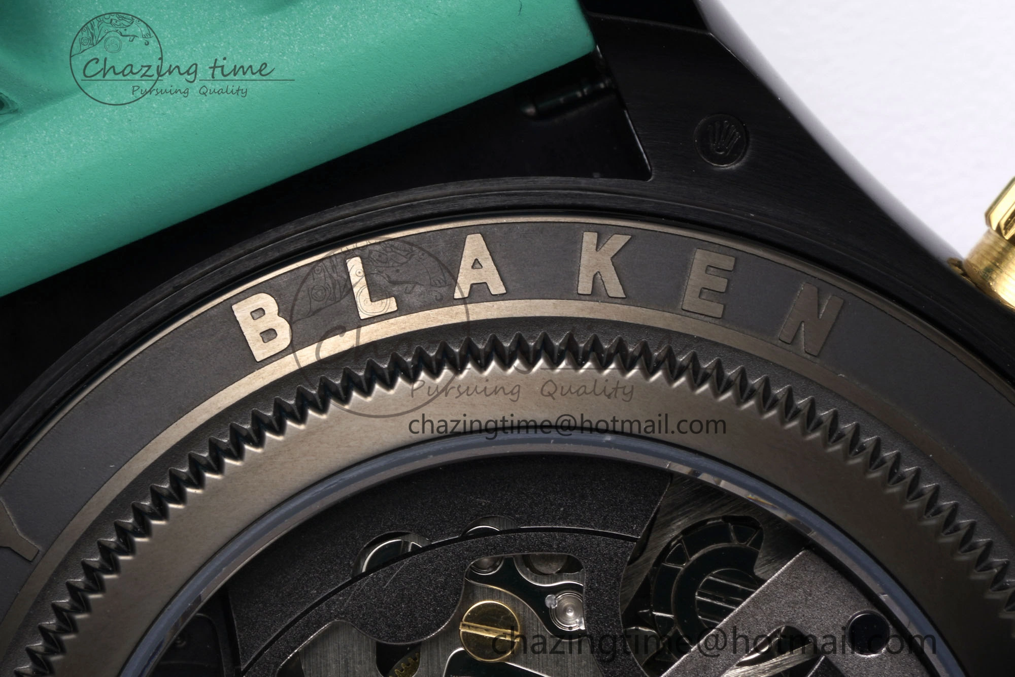 Daytona PVD Ceramic Bezel GETF Best Edition Skeleton Green Dial on Avocado Green Rubber Strap SA4130