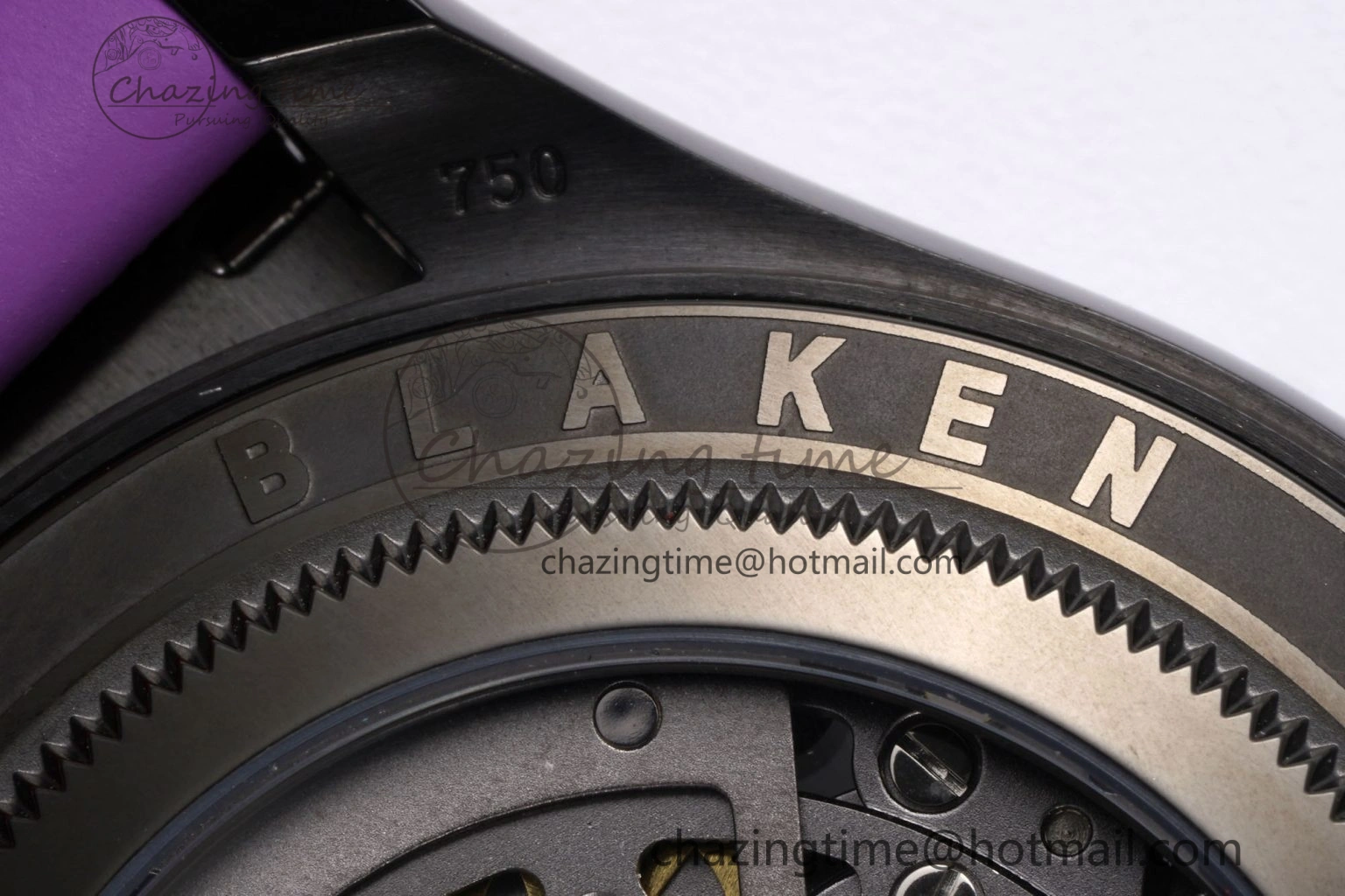 Daytona PVD Ceramic Bezel GETF Best Edition Skeleton Purple Dial on Purple Rubber Strap SA4130