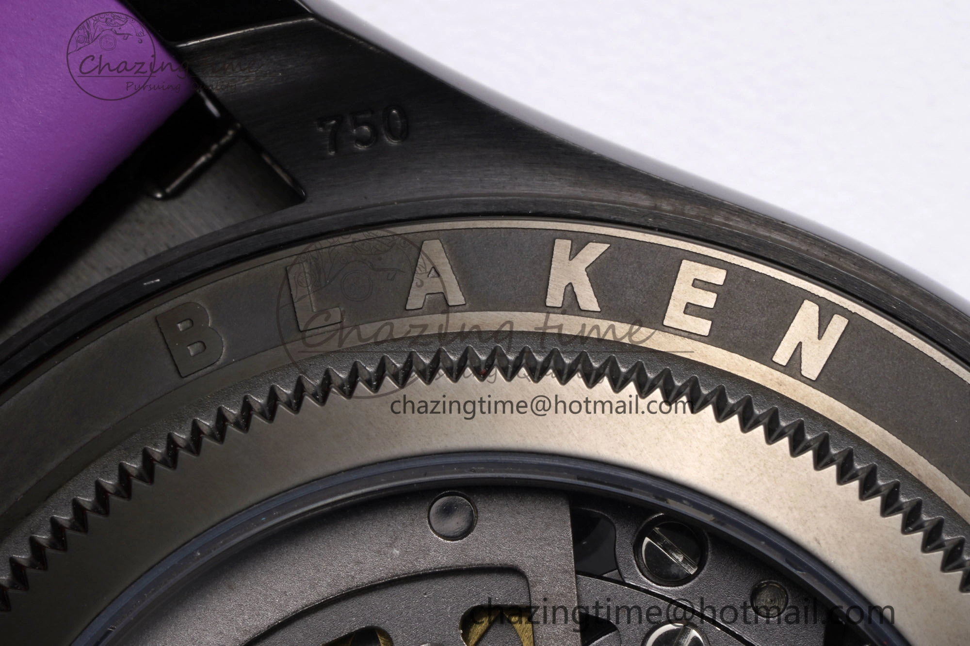Daytona PVD Ceramic Bezel GETF Best Edition Skeleton Purple Dial on Purple Rubber Strap SA4130
