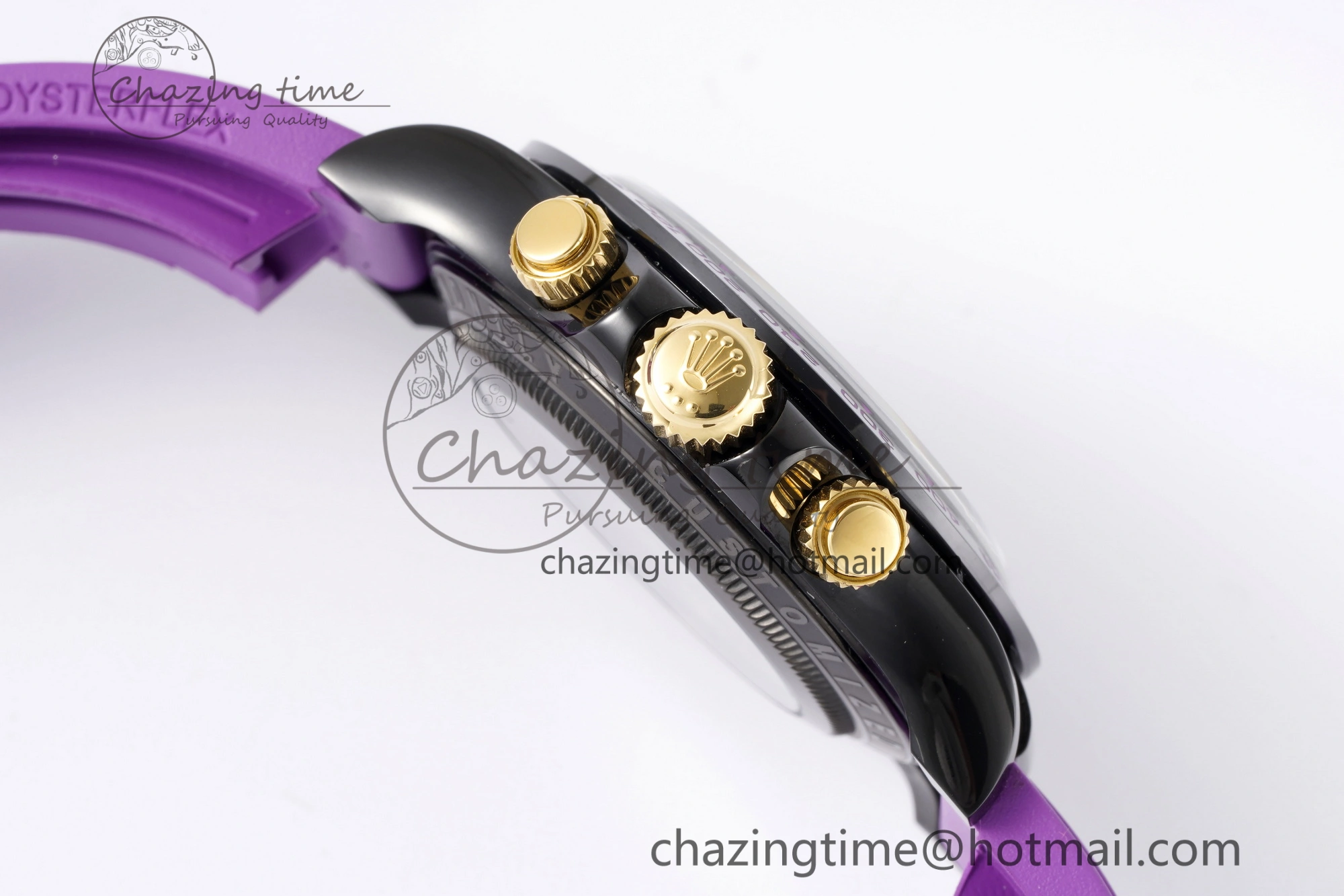 Daytona PVD Ceramic Bezel GETF Best Edition Skeleton Purple Dial on Purple Rubber Strap SA4130