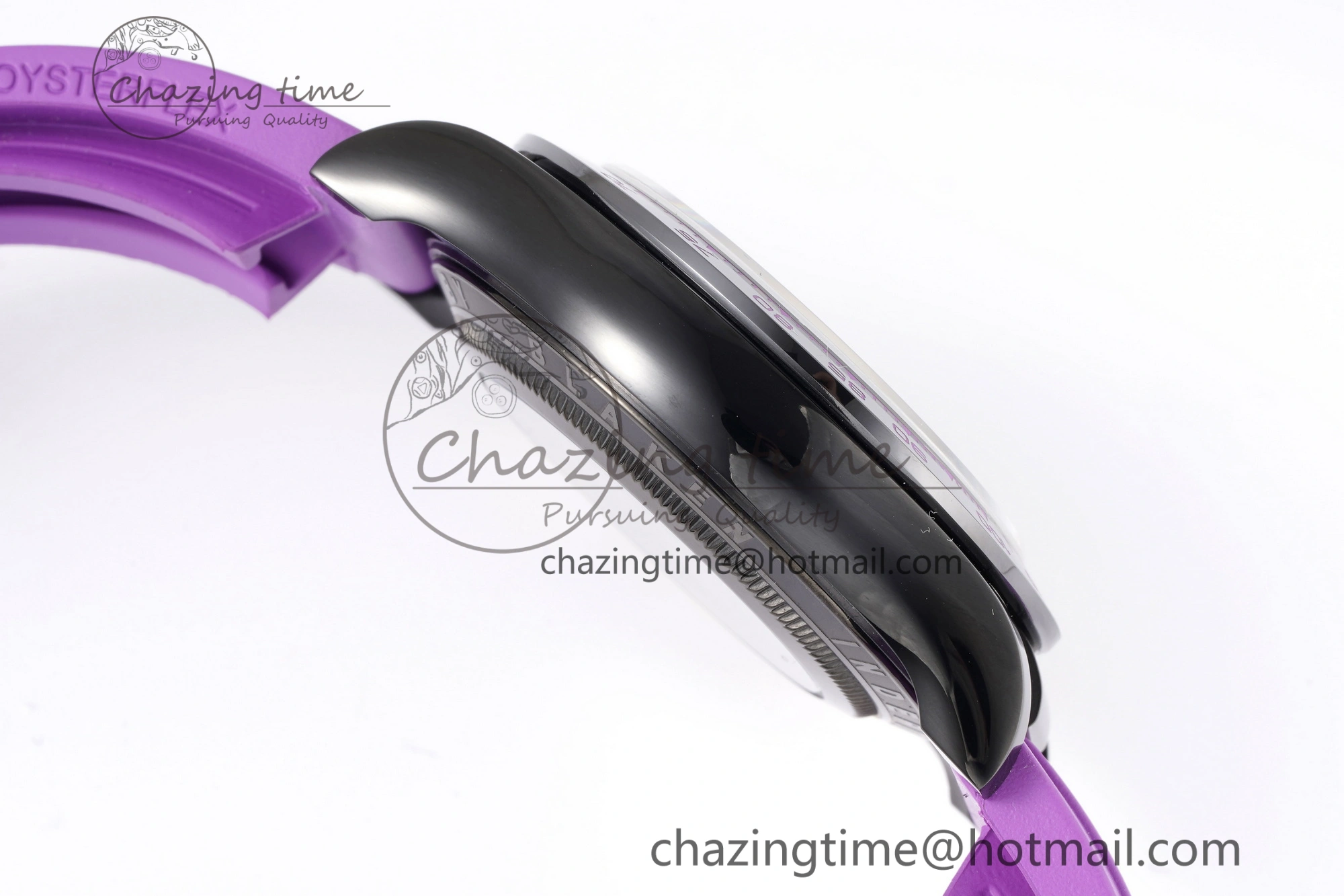 Daytona PVD Ceramic Bezel GETF Best Edition Skeleton Purple Dial on Purple Rubber Strap SA4130