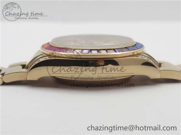 Daytona RG JHF Best Edition RG Diamonds Dial Rainbow Bezel on RG Bracelet A4130
