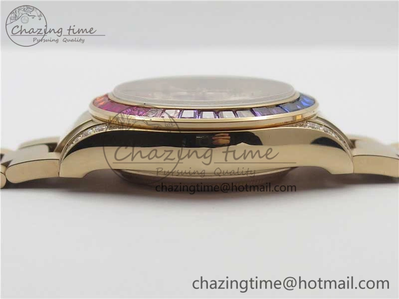 Daytona RG JHF Best Edition RG Diamonds Dial Rainbow Bezel on RG Bracelet A4130
