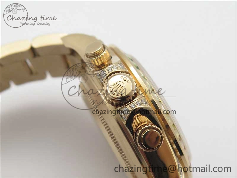 Daytona RG JHF Best Edition RG Diamonds Dial Rainbow Bezel on RG Bracelet A4130