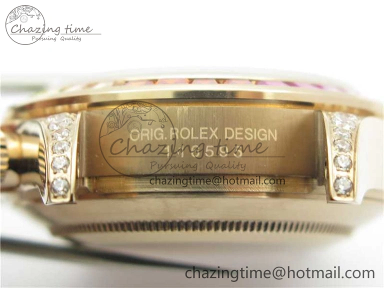 Daytona RG JHF Best Edition RG Diamonds Dial Rainbow Bezel on RG Bracelet A4130