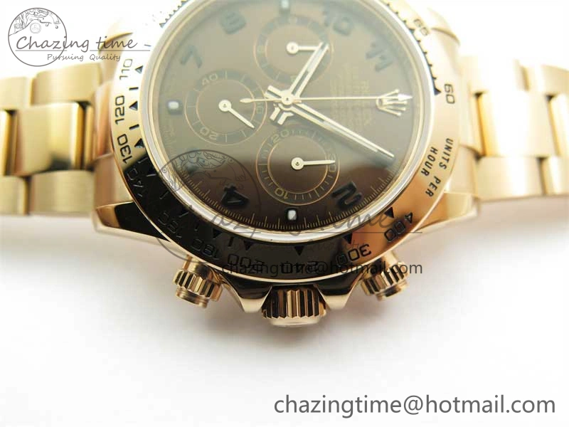 Daytona RG KKF 1:1 Best Edition 904L Steel Brown Dial on RG Bracelet A7750