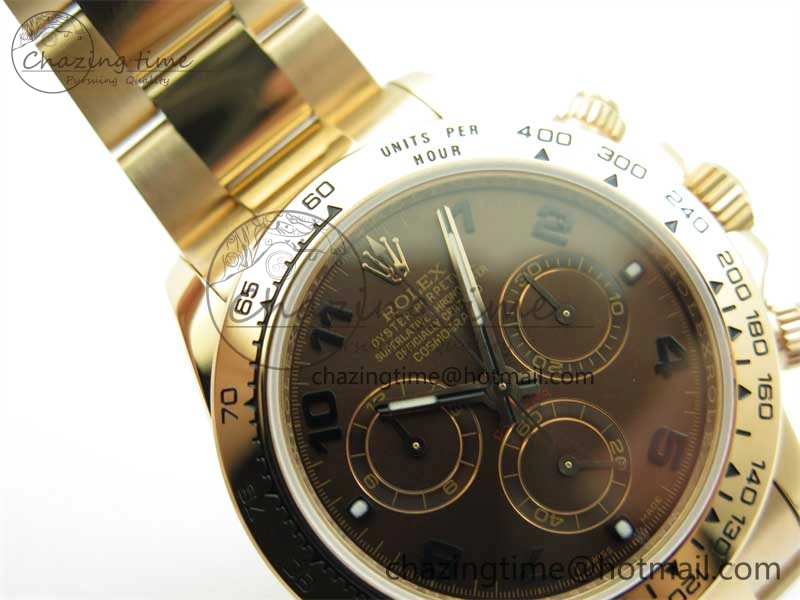Daytona RG KKF 1:1 Best Edition 904L Steel Brown Dial on RG Bracelet A7750
