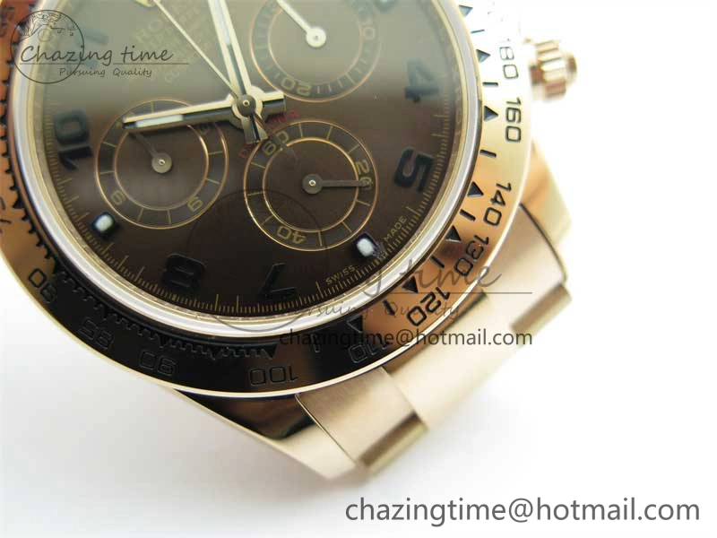 Daytona RG KKF 1:1 Best Edition 904L Steel Brown Dial on RG Bracelet A7750