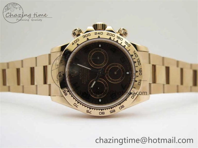 Daytona RG KKF 1:1 Best Edition 904L Steel Brown Dial on RG Bracelet A7750