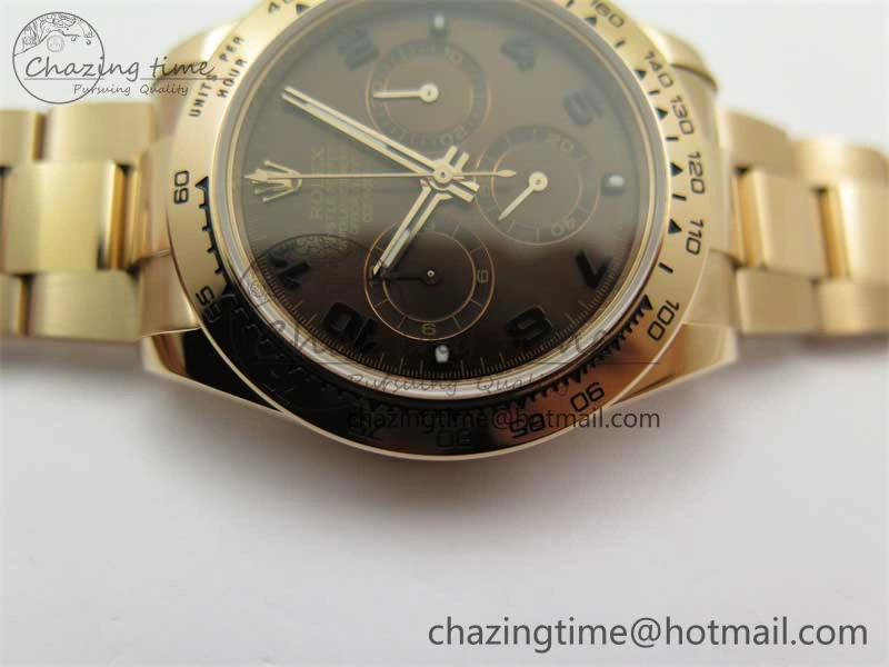 Daytona RG KKF 1:1 Best Edition 904L Steel Brown Dial on RG Bracelet A7750