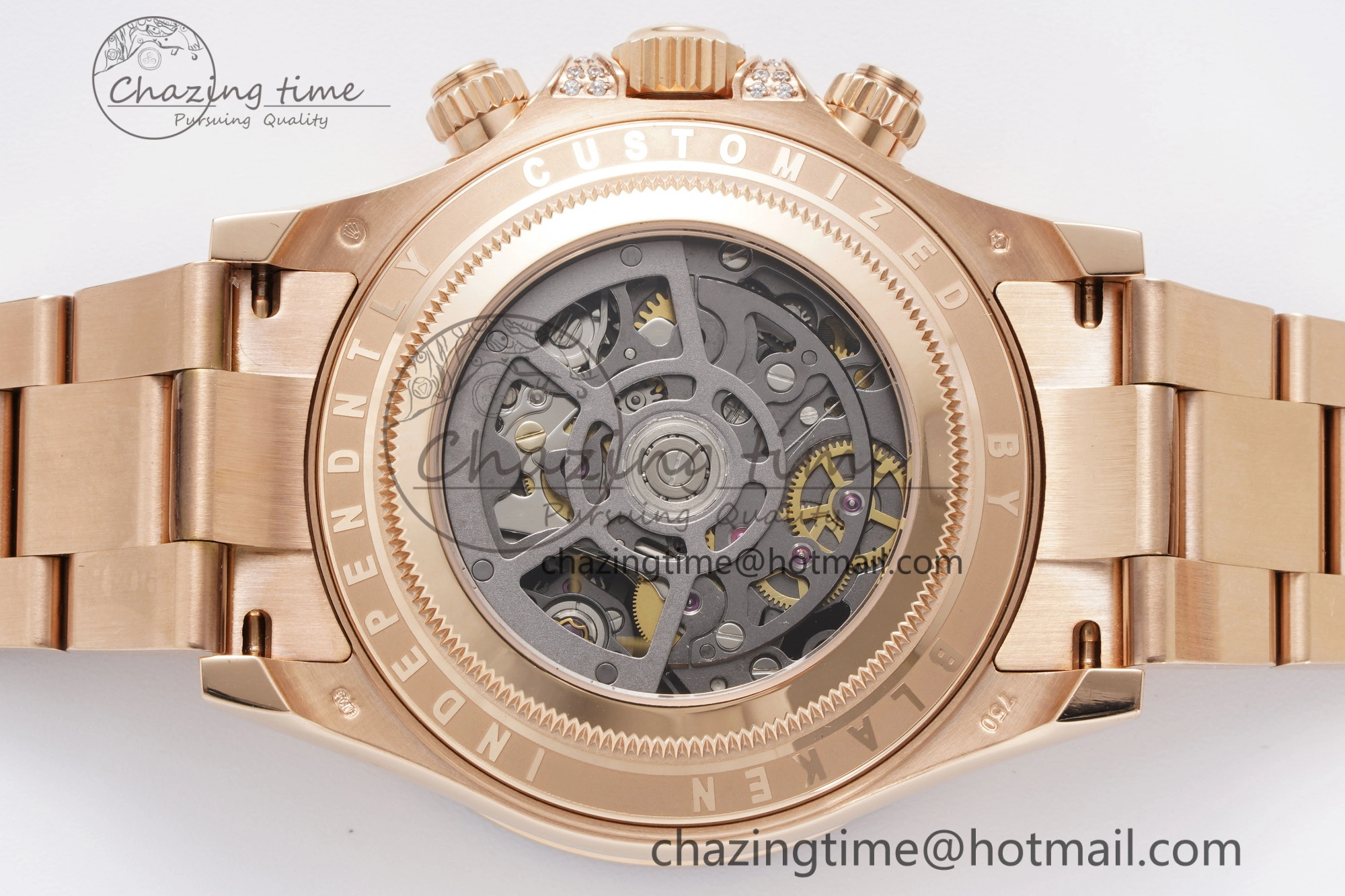 Daytona RG Rainbow Bezel GETF Best Edition Skeleton Dial on RG Bracelet SA4130