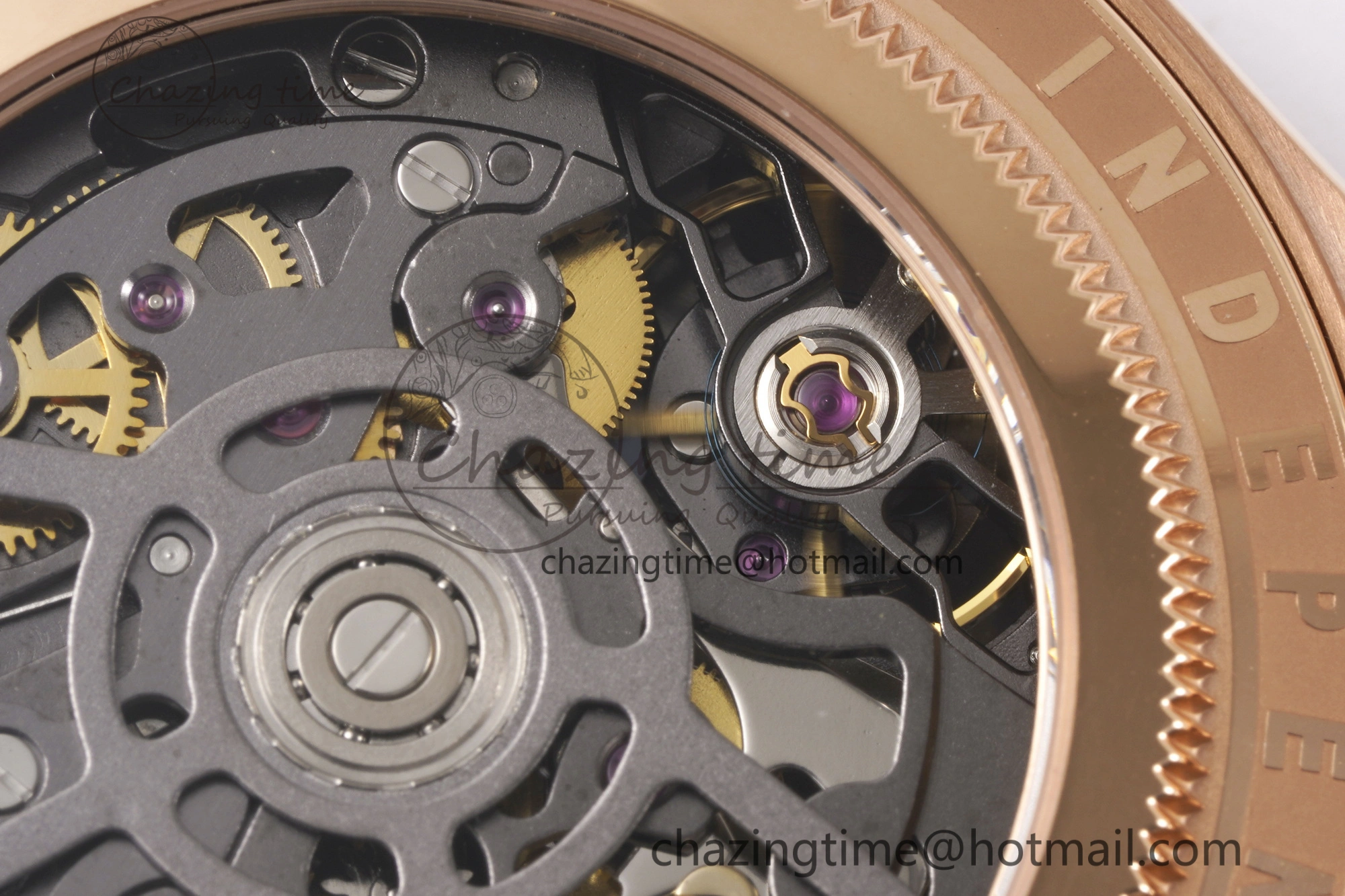 Daytona RG Rainbow Bezel GETF Best Edition Skeleton Dial on RG Bracelet SA4130
