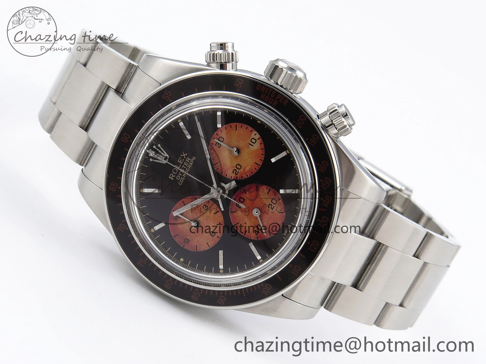 Daytona SS ADGF Best Edition Black Orange Dial on SS Bracelet A7750