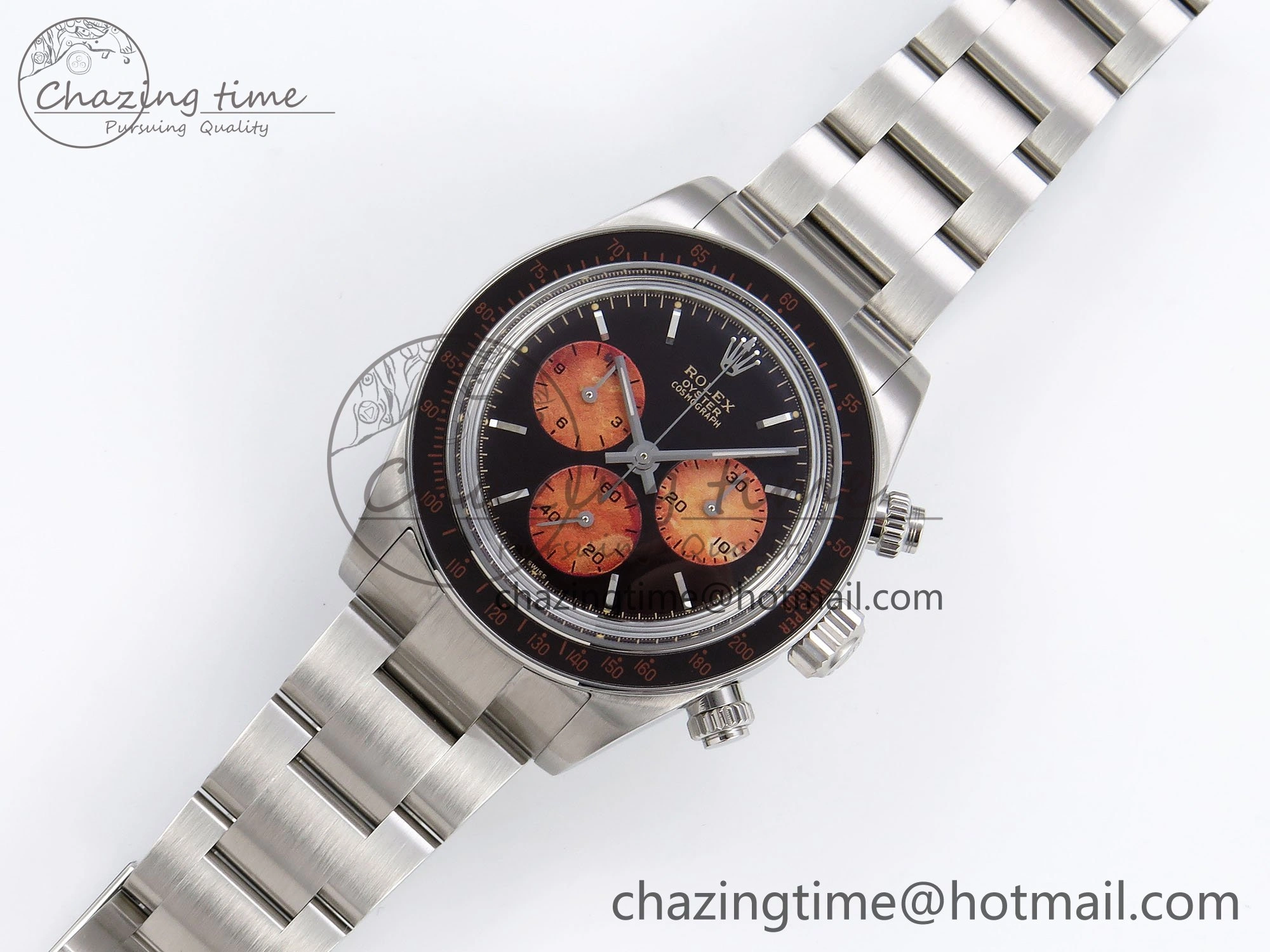 Daytona SS ADGF Best Edition Black Orange Dial on SS Bracelet A7750
