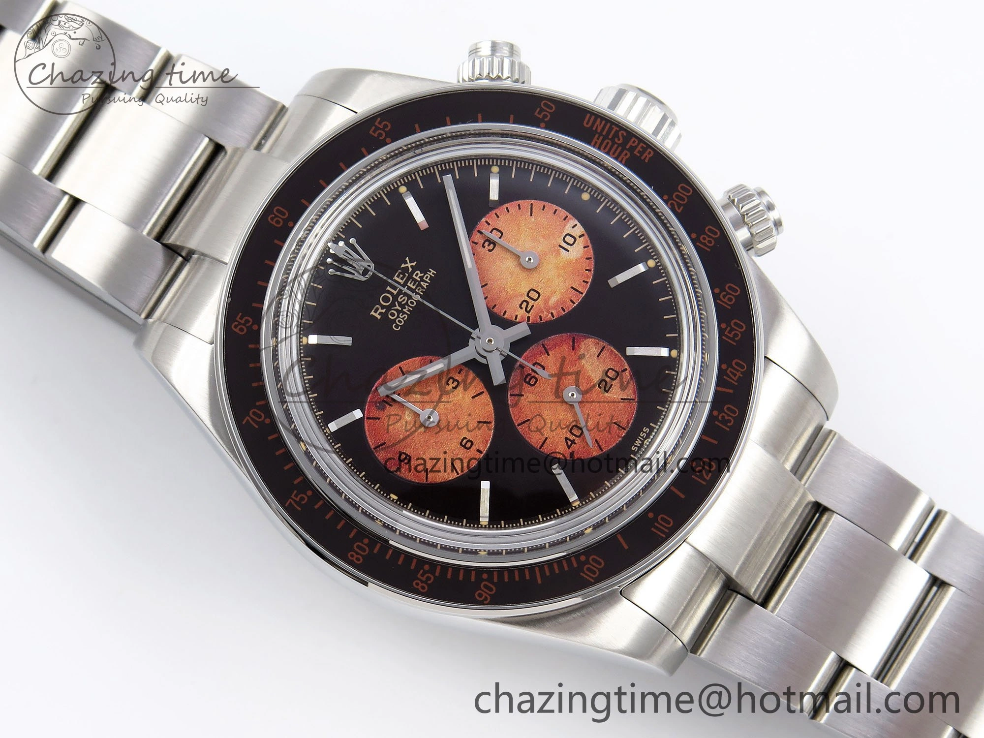 Daytona SS ADGF Best Edition Black Orange Dial on SS Bracelet A7750