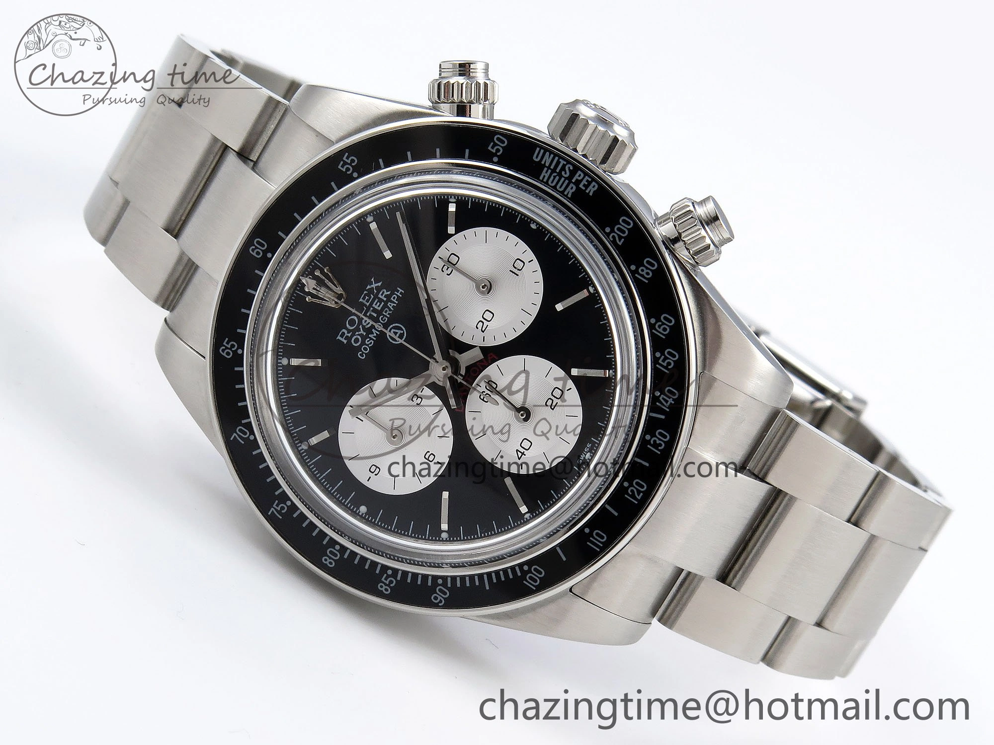 Daytona SS ADGF Best Edition Black White Dial on SS Bracelet A7750