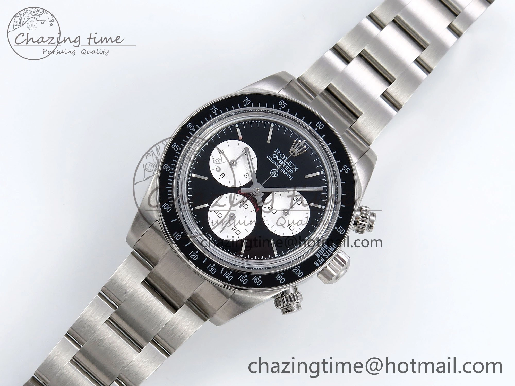 Daytona SS ADGF Best Edition Black White Dial on SS Bracelet A7750