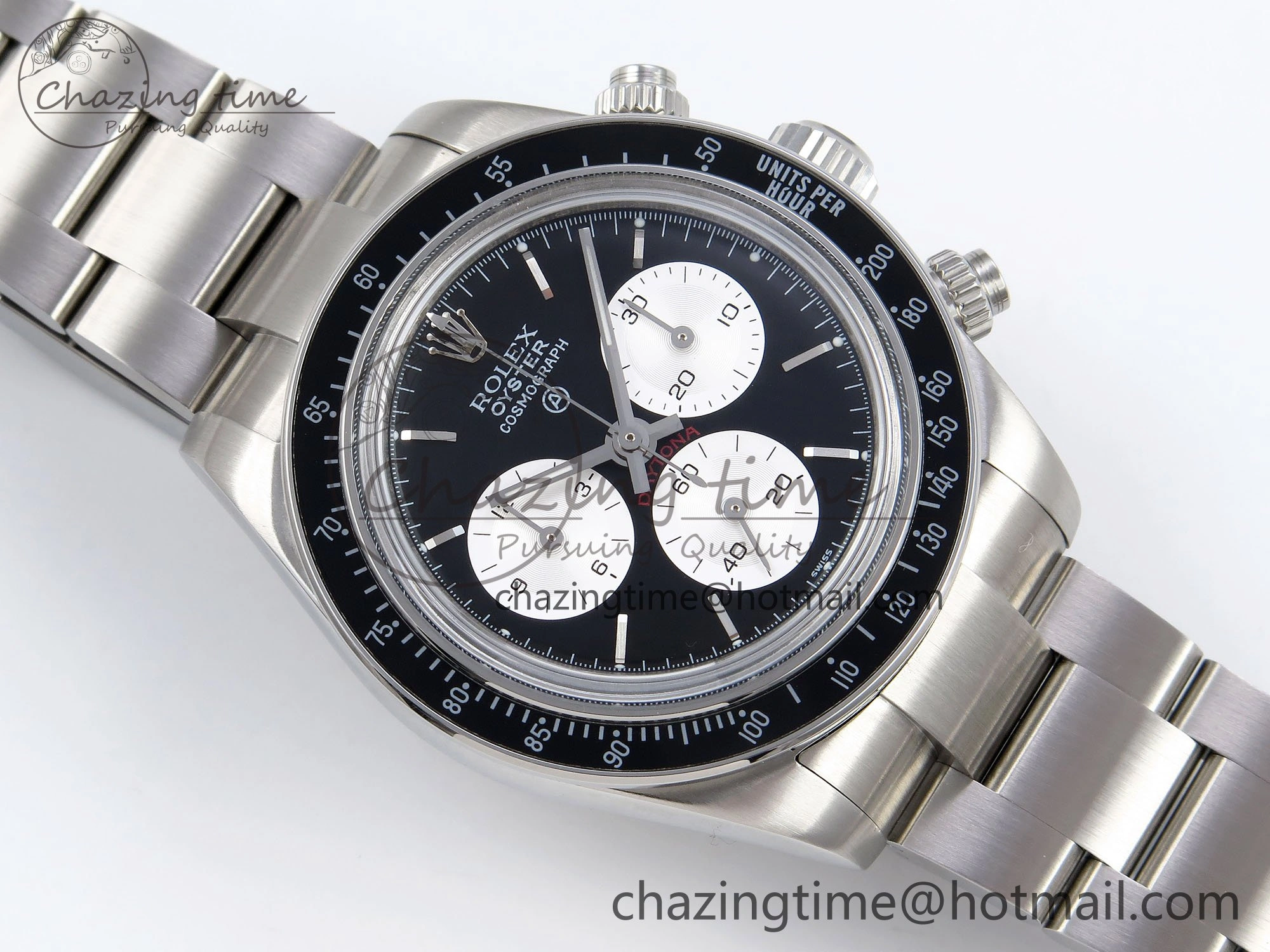 Daytona SS ADGF Best Edition Black White Dial on SS Bracelet A7750