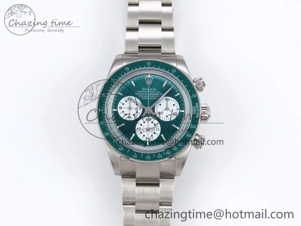 Daytona SS ADGF Best Edition Green White Dial on SS Bracelet A7750