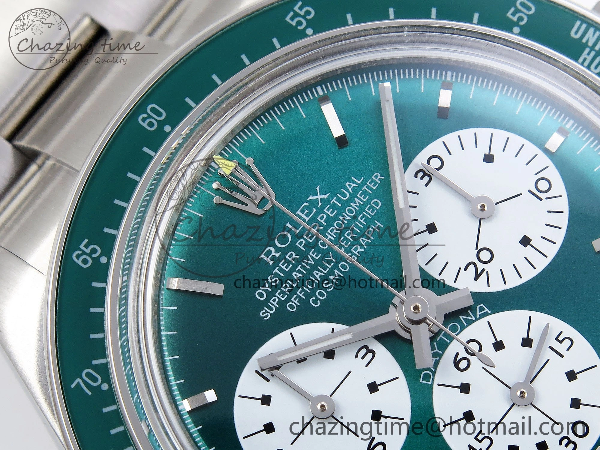 Daytona SS ADGF Best Edition Green White Dial on SS Bracelet A7750