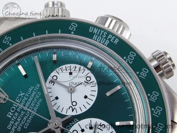 Daytona SS ADGF Best Edition Green White Dial on SS Bracelet A7750