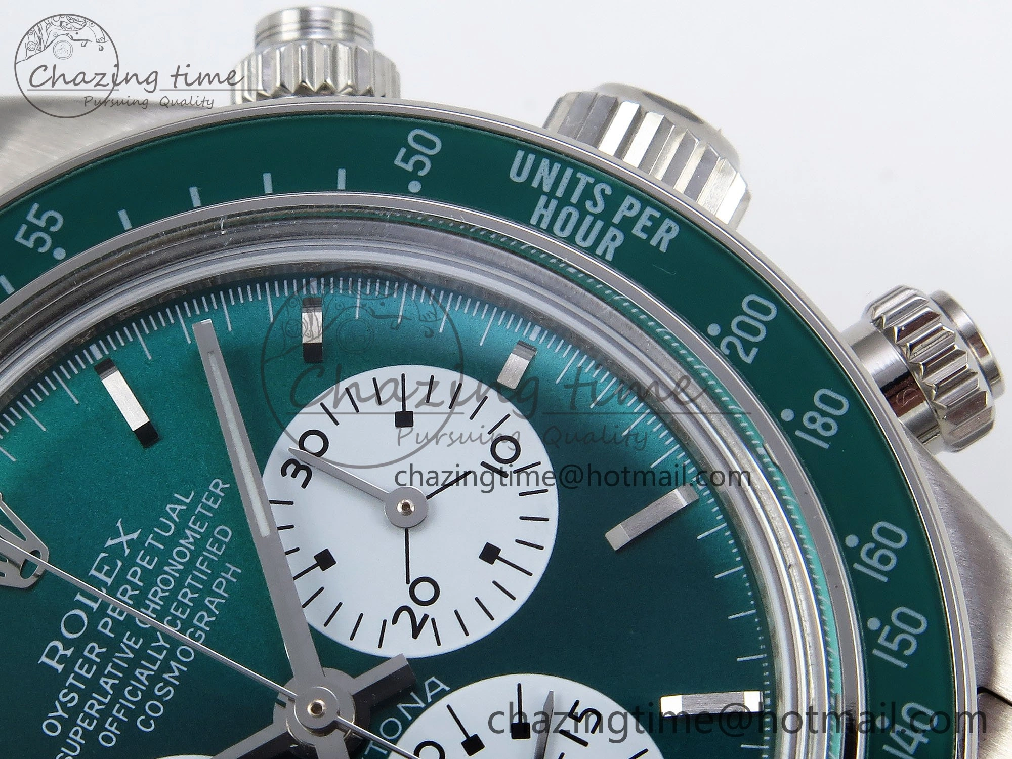 Daytona SS ADGF Best Edition Green White Dial on SS Bracelet A7750