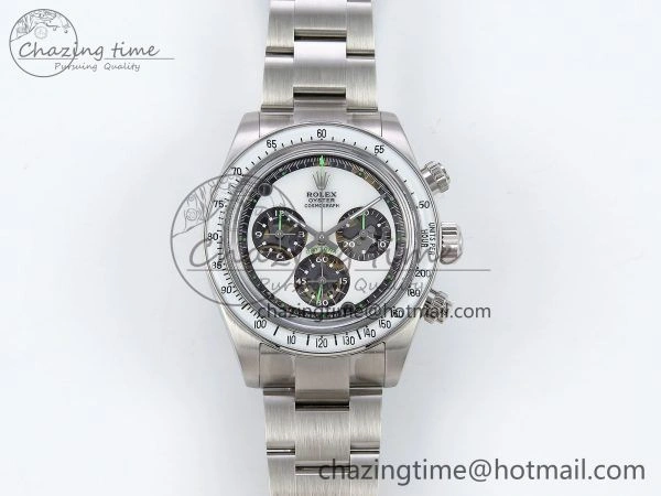 Daytona SS ADGF Best Edition White Skeleton Dial on SS Bracelet SA4130