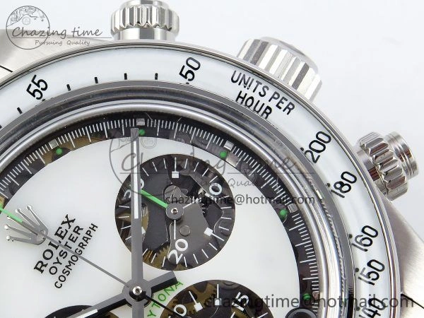 Daytona SS ADGF Best Edition White Skeleton Dial on SS Bracelet SA4130
