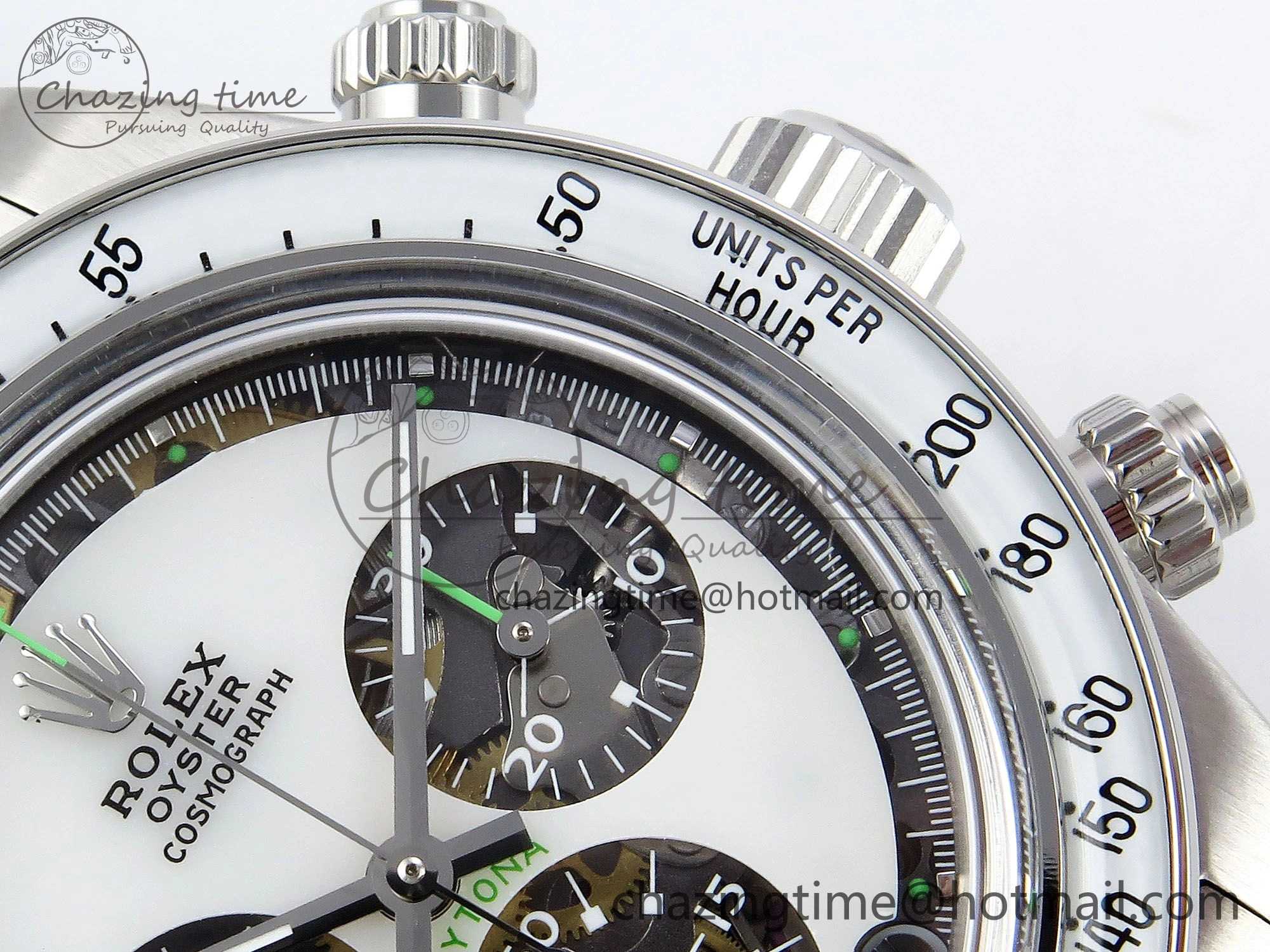 Daytona SS ADGF Best Edition White Skeleton Dial on SS Bracelet SA4130
