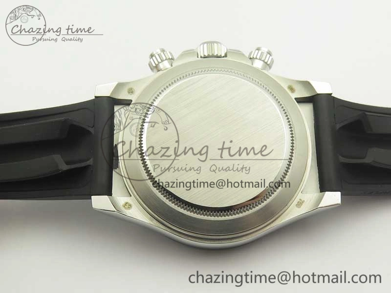 Daytona SS BP Maker Best Version Black Dial On Rubber Strap A7750@6 To 4130