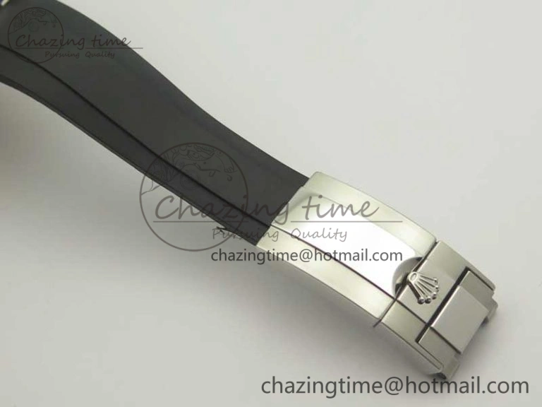 Daytona SS BP Maker Best Version Black Dial On Rubber Strap A7750@6 To 4130