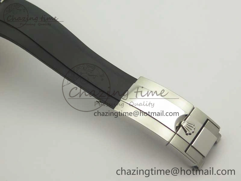 Daytona SS BP Maker Best Version Black Dial On Rubber Strap A7750@6 To 4130