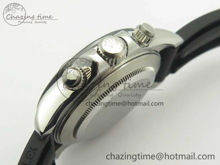 Daytona SS BP Maker Black Dial On Rubber Strap A7750@6